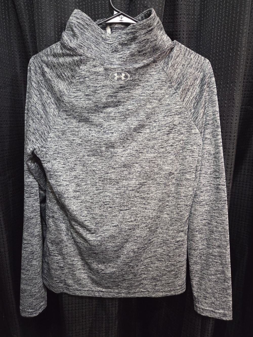 Under Armour Gray Marled Full-Zip Hoodie with White Accents - Picture 5 of 7